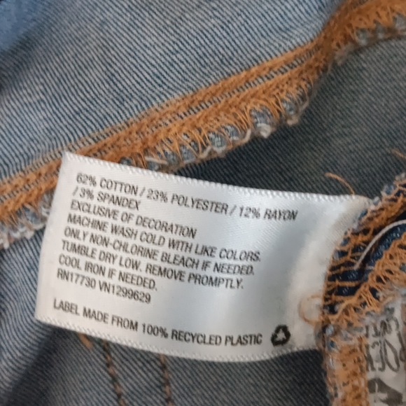 Knox Rose~Geometric Embroidered High Rise Skinny Ankle Denim Jeans - Picture 8 of 13